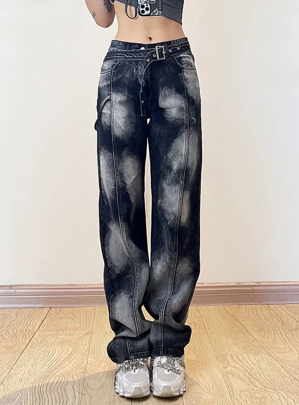 Gradually Tie-dyeing Old Washed Jeans