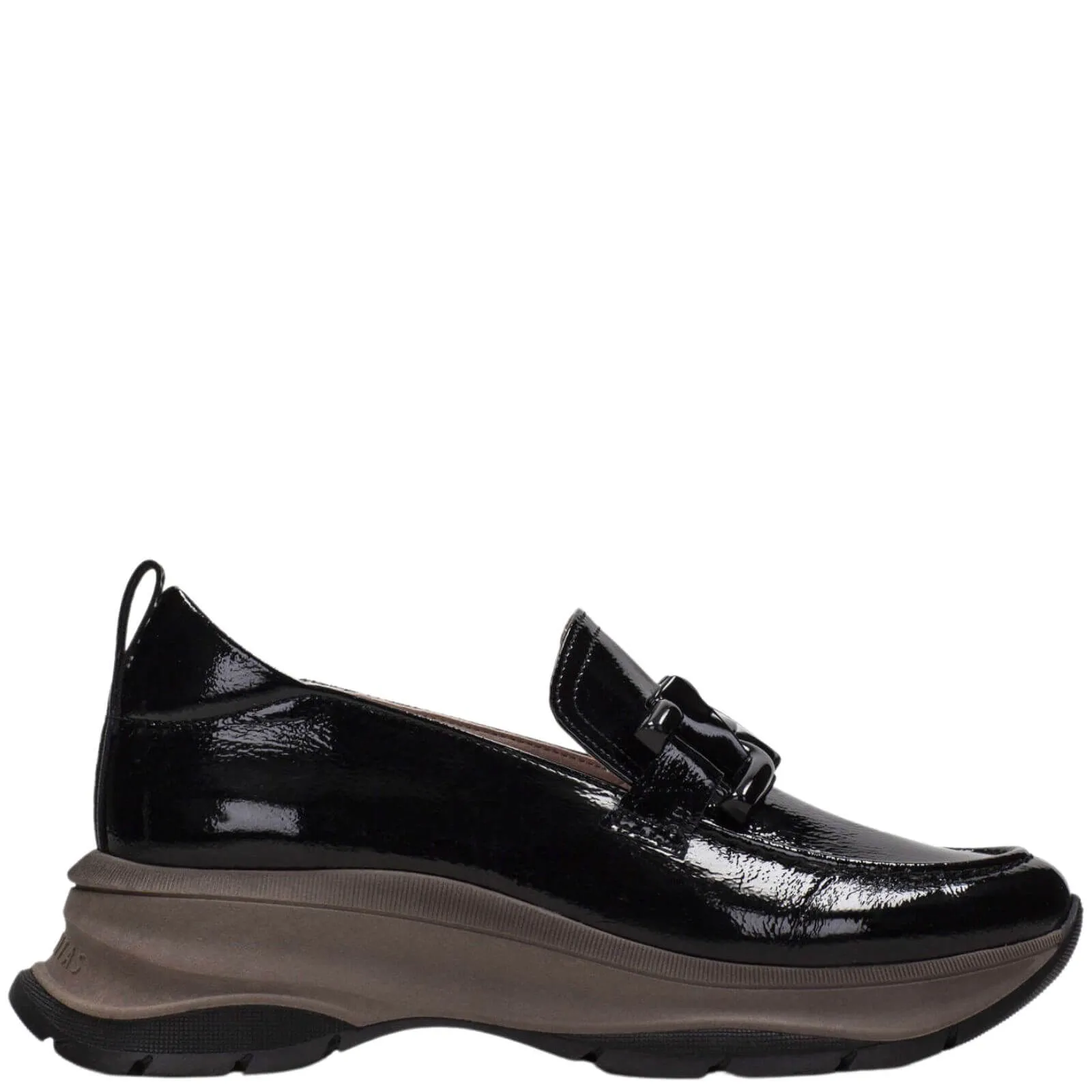 Hispanitas Black Leather Slip On Shoes