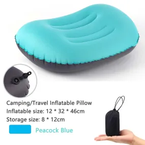 Inflatable Pillow Outdoor Compressible Folding Air Cushion for Hiking Climbing Tourism Sleeping Gear Camping Equipment