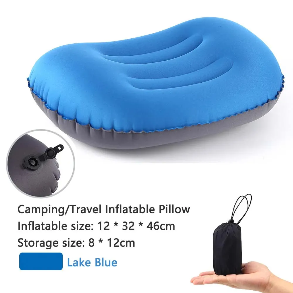 Inflatable Pillow Outdoor Compressible Folding Air Cushion for Hiking Climbing Tourism Sleeping Gear Camping Equipment