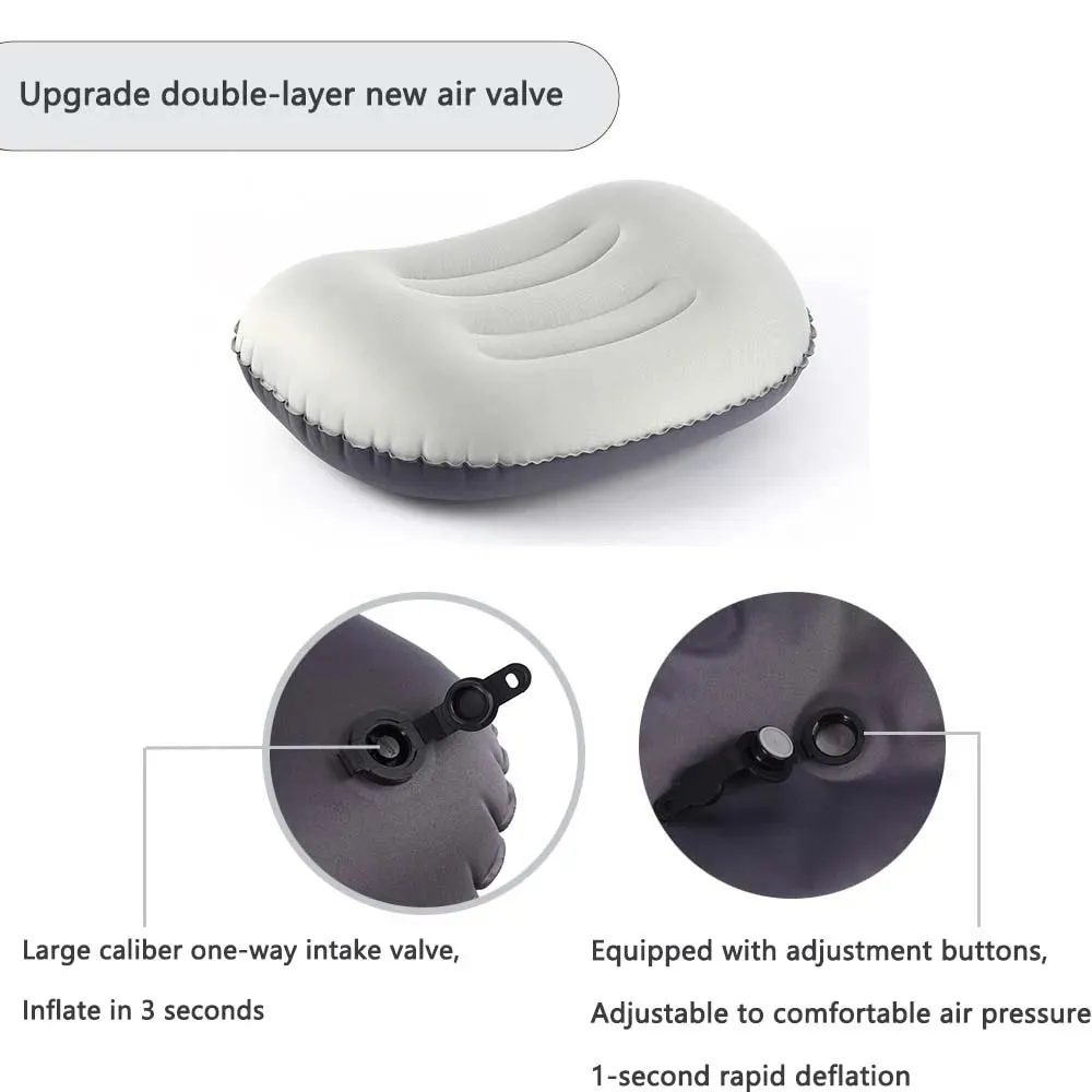 Inflatable Pillow Outdoor Compressible Folding Air Cushion for Hiking Climbing Tourism Sleeping Gear Camping Equipment
