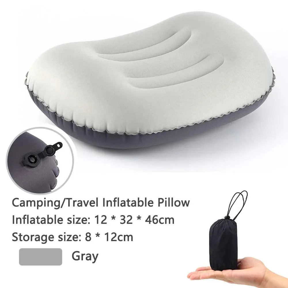 Inflatable Pillow Outdoor Compressible Folding Air Cushion for Hiking Climbing Tourism Sleeping Gear Camping Equipment