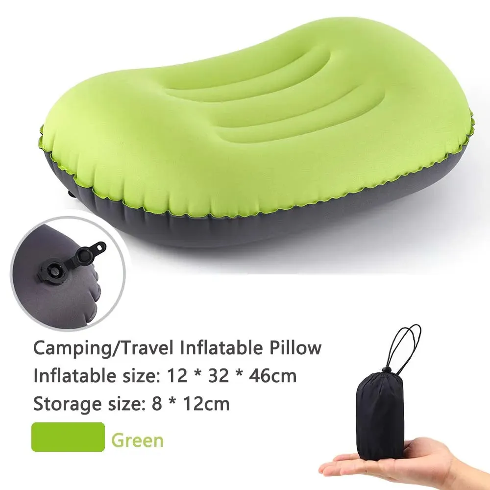 Inflatable Pillow Outdoor Compressible Folding Air Cushion for Hiking Climbing Tourism Sleeping Gear Camping Equipment