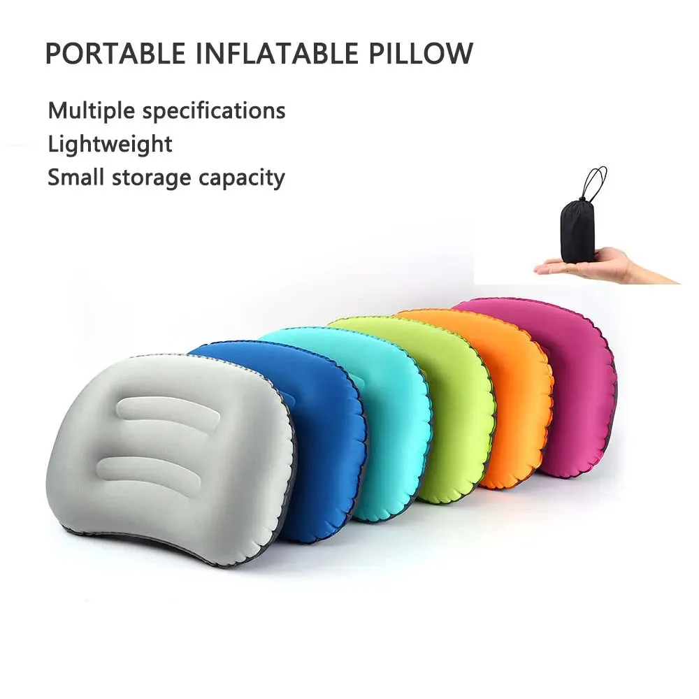 Inflatable Pillow Outdoor Compressible Folding Air Cushion for Hiking Climbing Tourism Sleeping Gear Camping Equipment