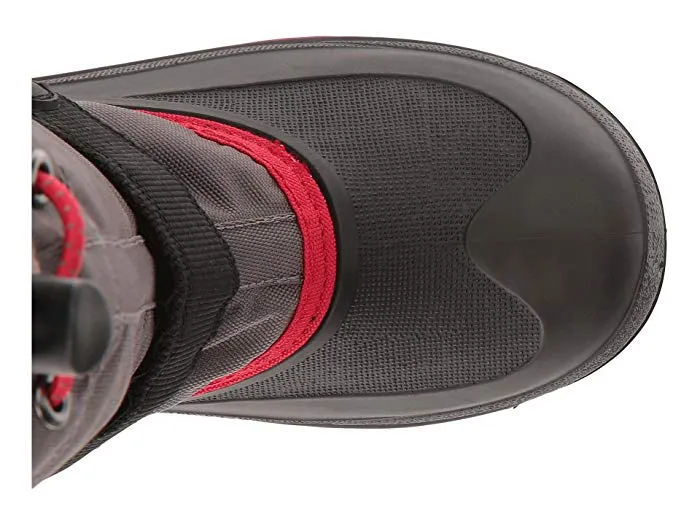 Kamik Kids' Waterbug5 Charcoal Red Rounded Toe Waterproof Pull On Snow Boots