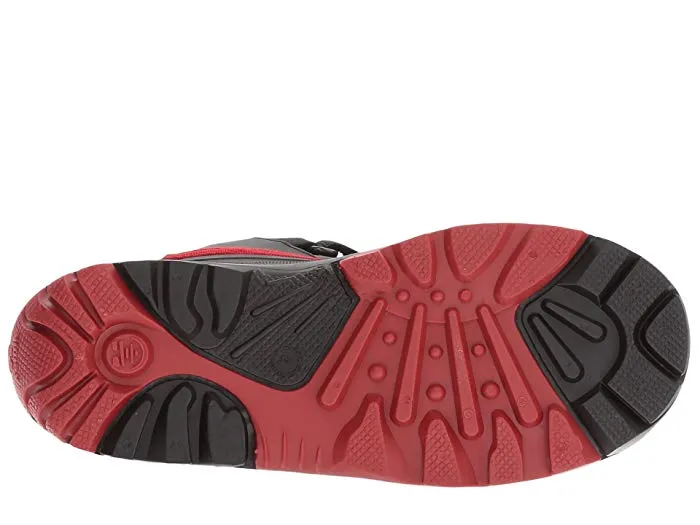 Kamik Kids' Waterbug5 Charcoal Red Rounded Toe Waterproof Pull On Snow Boots