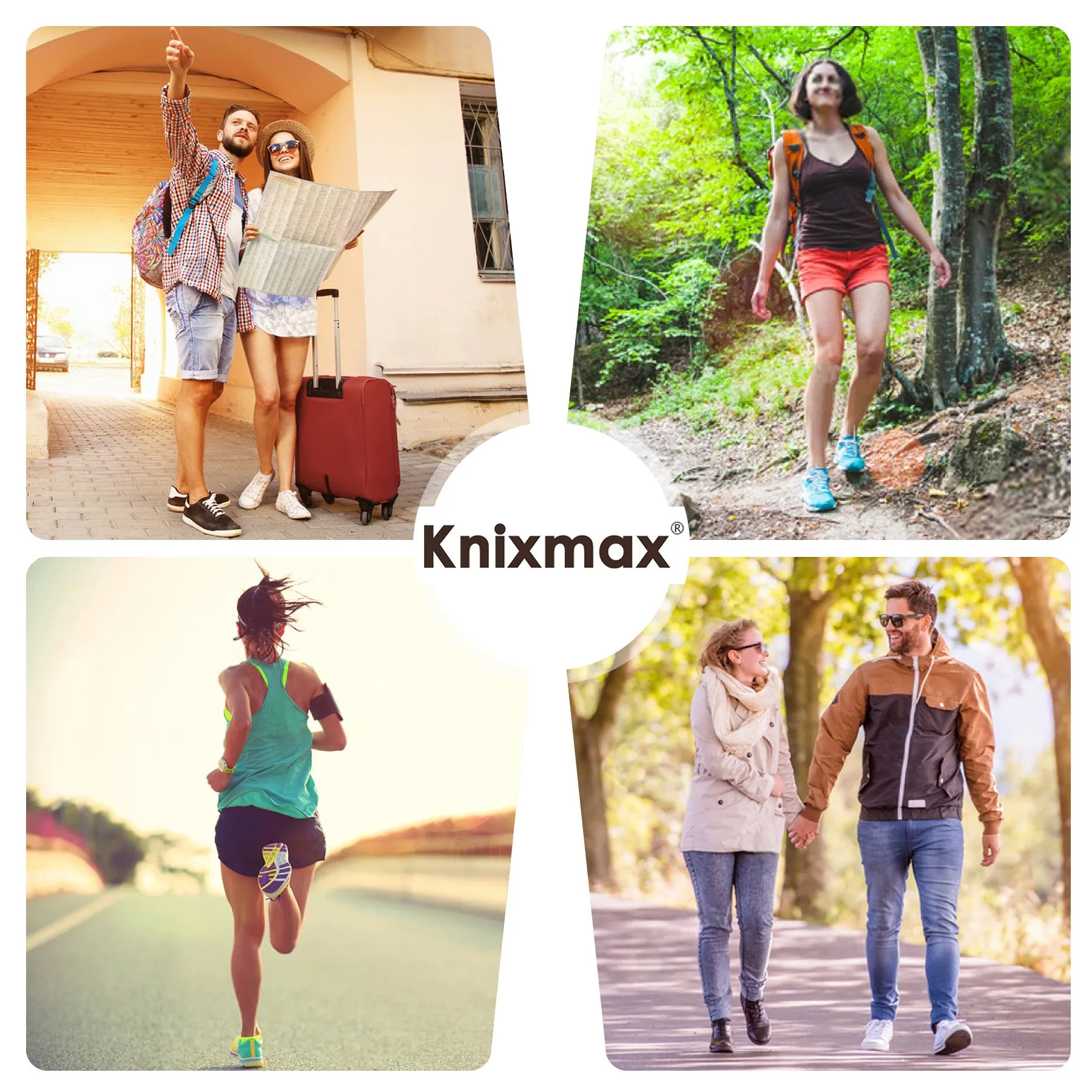 Knixmax Men's Memory Foam Insoles, Black, for Athletic Shoes & Sneakers