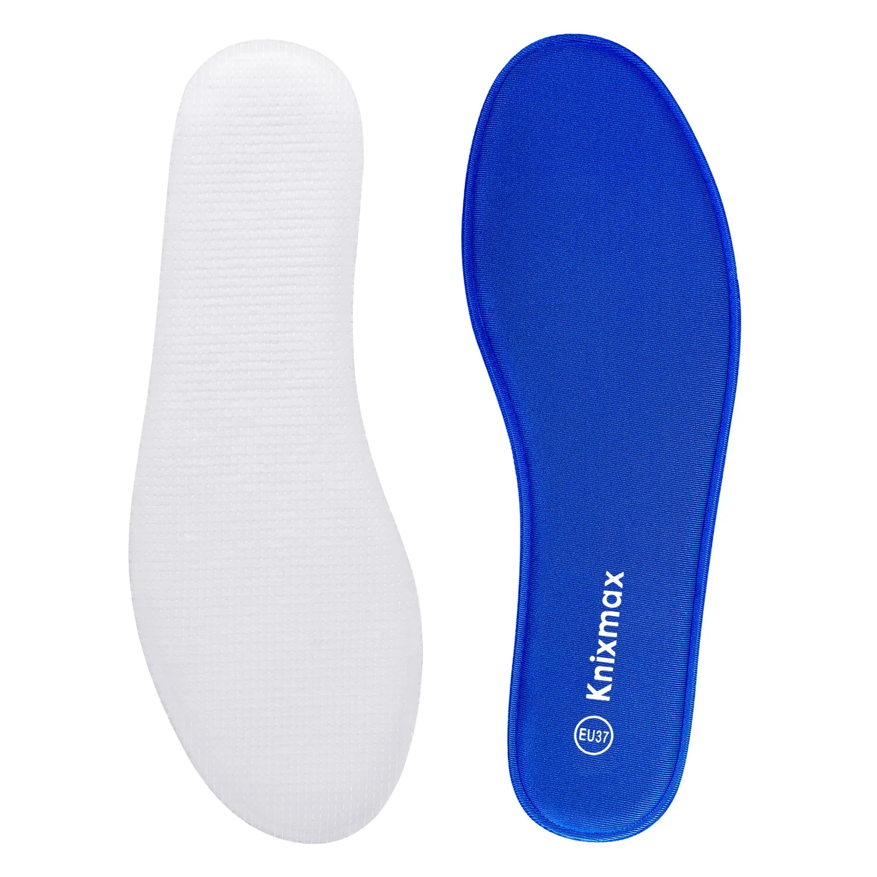 Knixmax Women's Memory Foam Insoles, Navy, for Athletic Shoes & Sneakers
