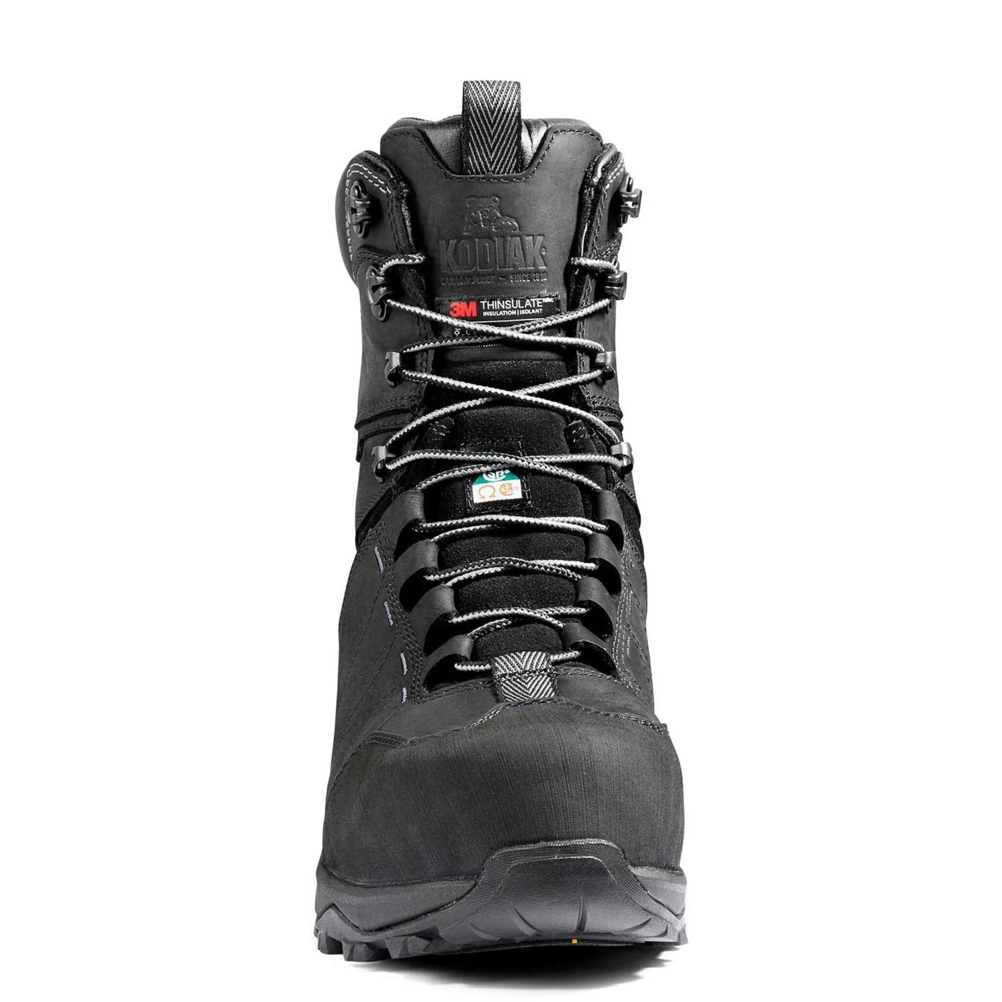 Kodiak Men's Ice Conqueror 8" Winter Safety Work Boot, Waterproof Leather, Vibram® Arctic Grip, Composite Toe & Plate, Insulated to -40°C | Sizes 7-14