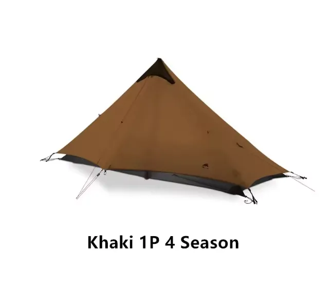 Lanshan 1 Person Oudoor Ultralight Camping Tent Single Man 3 Season Professional 15D Silnylon Rodless Tent