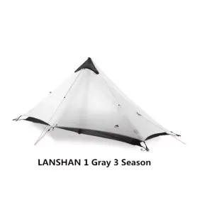 Lanshan 1 Person Oudoor Ultralight Camping Tent Single Man 3 Season Professional 15D Silnylon Rodless Tent