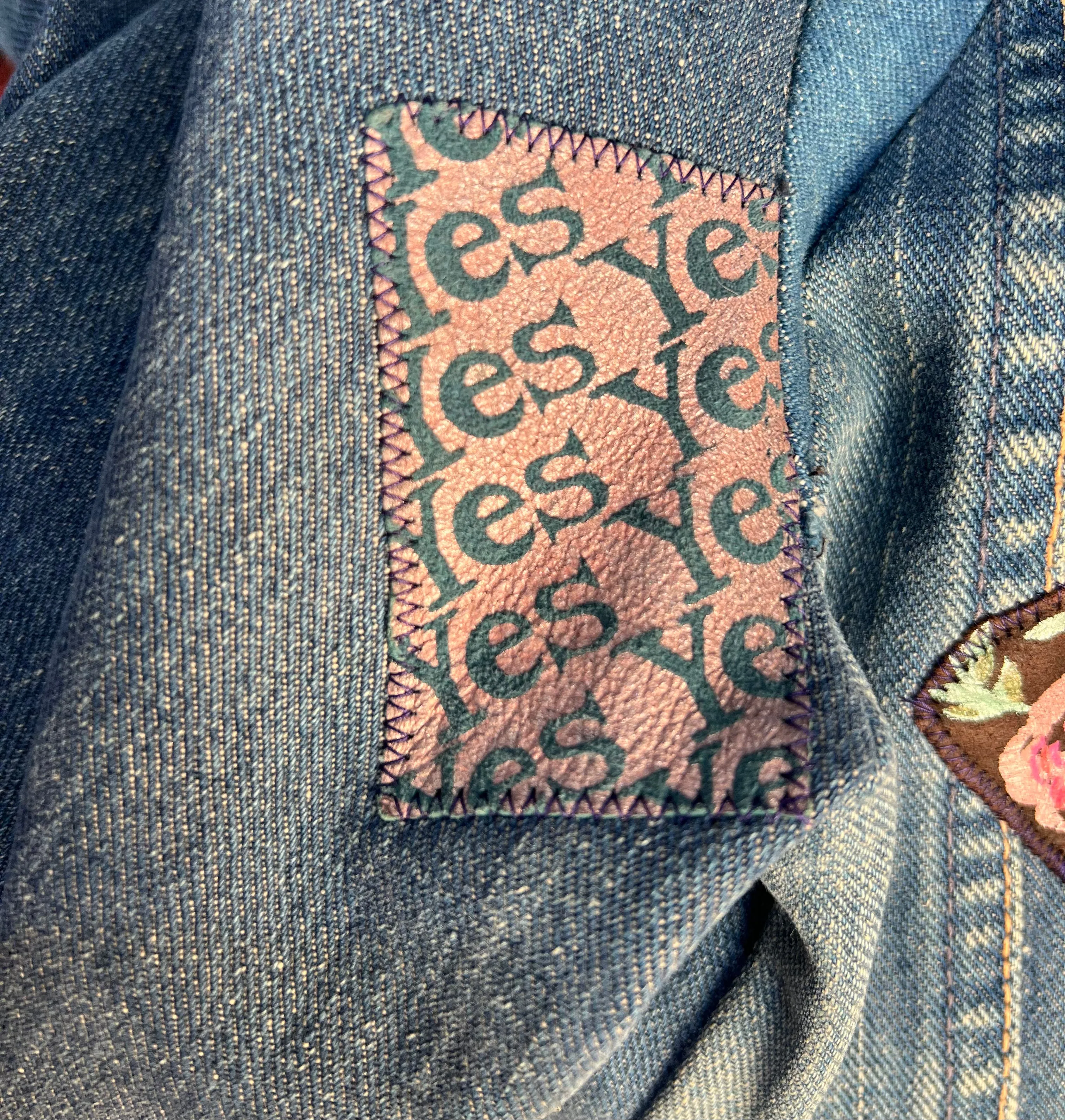 LIMBO 1970's RARE Denim Patchwork Jacket, Button Up Shirt, or Mini Dress