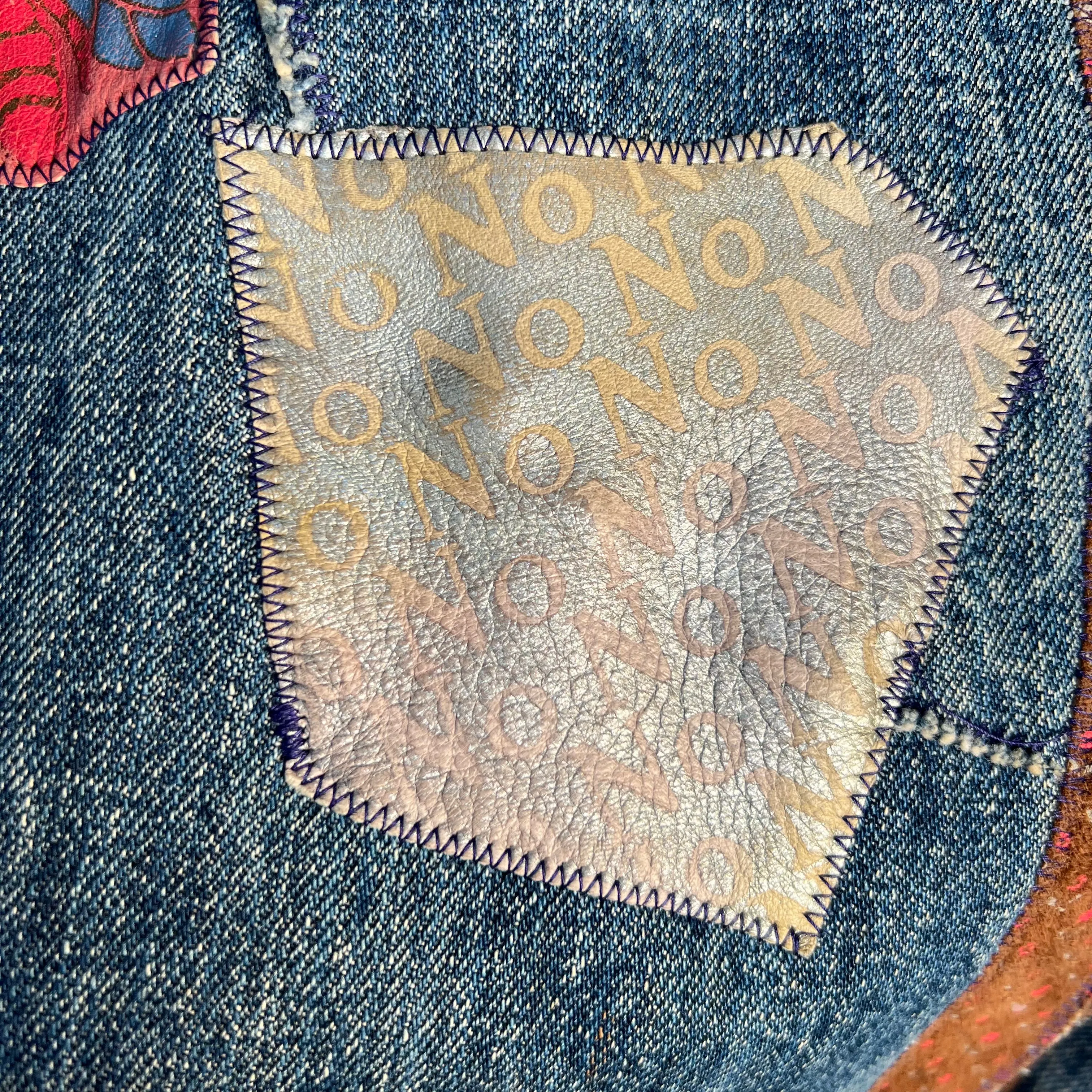 LIMBO 1970's RARE Denim Patchwork Jacket, Button Up Shirt, or Mini Dress