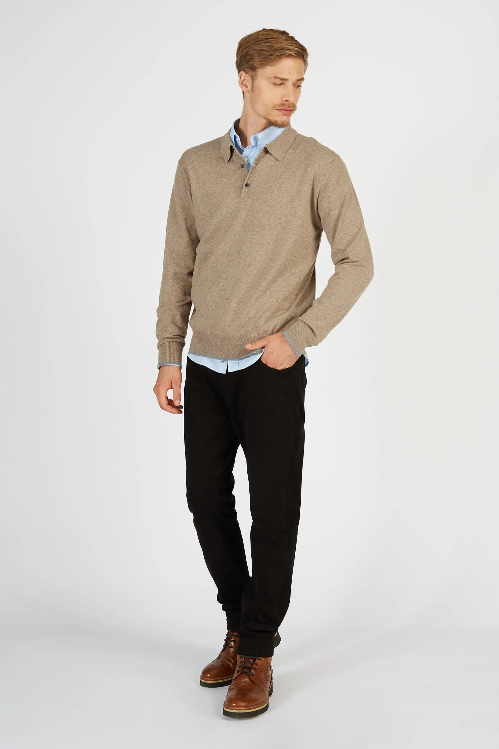Maglione uomo Blue Ribbon in misto cashmere regular fit