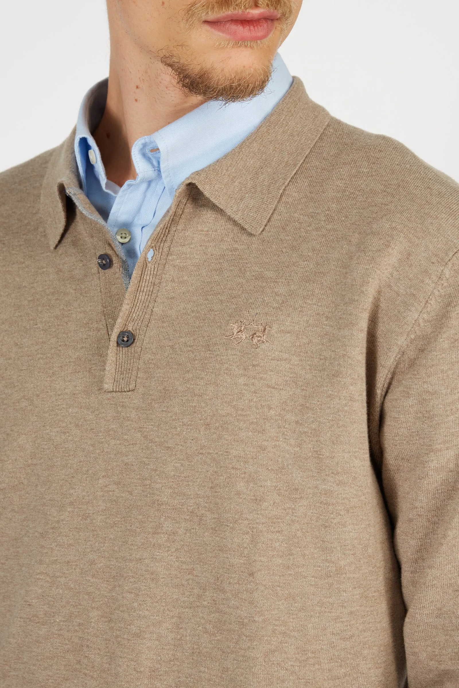 Maglione uomo Blue Ribbon in misto cashmere regular fit