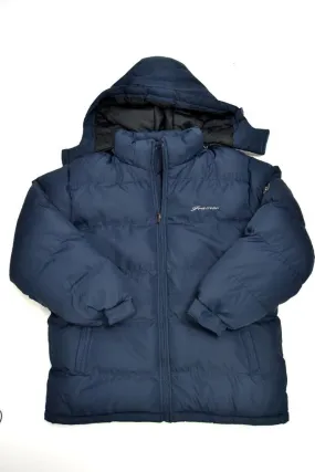 men's heavy bubble jackets - navy blue Case of 12