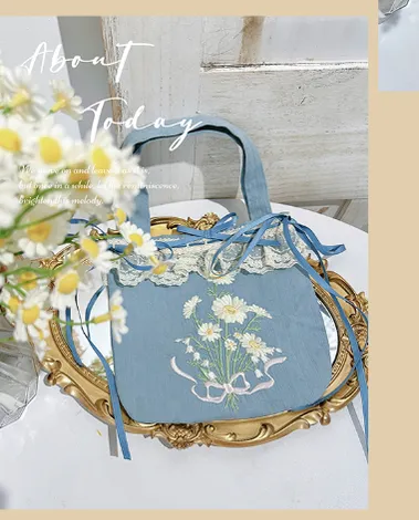 MieYe~Elegant Lolita Daisy Embroidery Headdress and Accessory