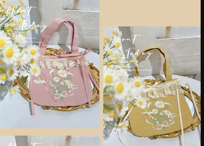 MieYe~Elegant Lolita Daisy Embroidery Headdress and Accessory