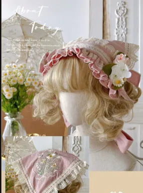 MieYe~Elegant Lolita Daisy Embroidery Headdress and Accessory