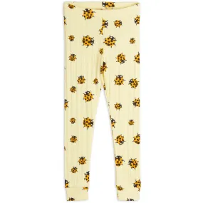 Mini Rodini Yellow Ladybugs AOP Leggings