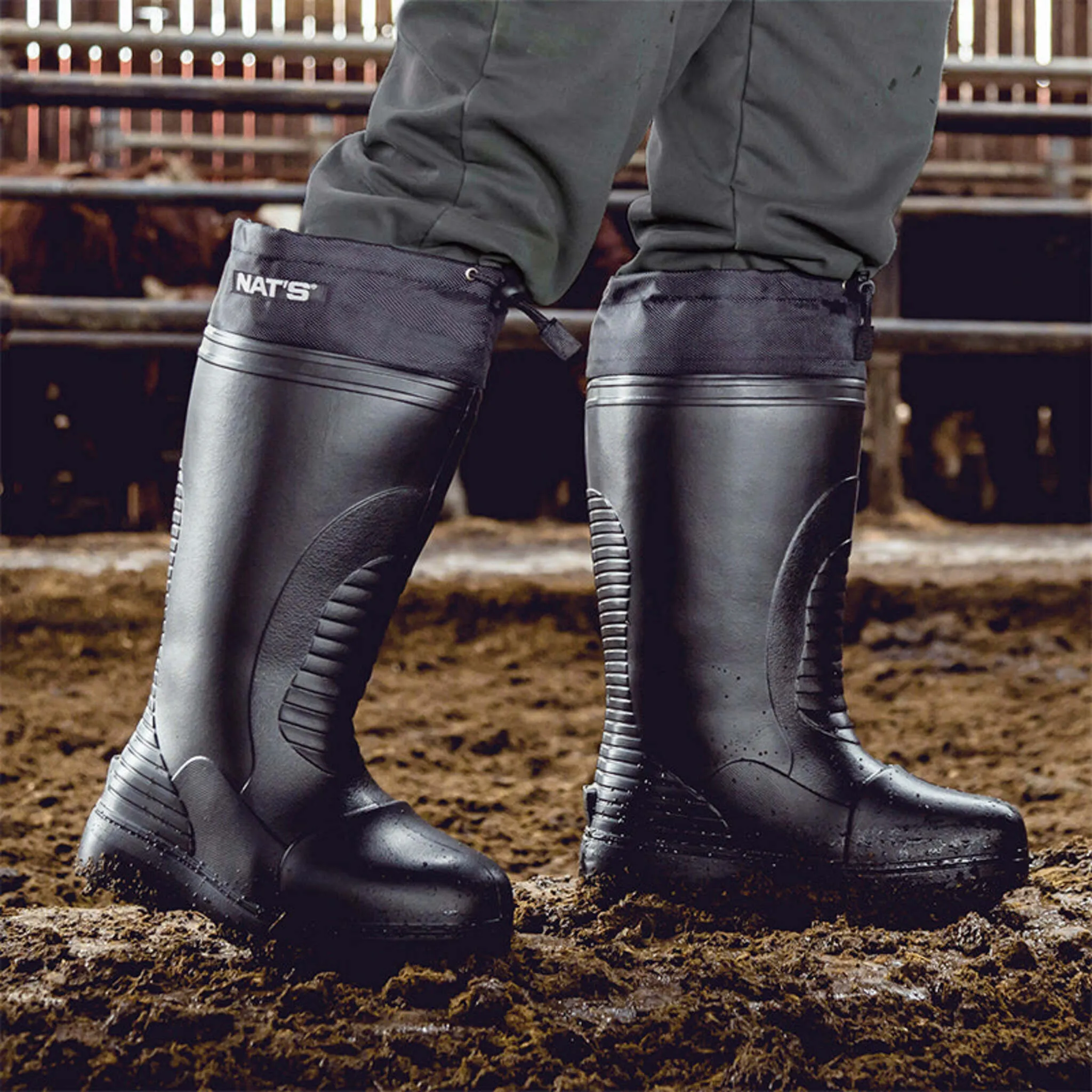 Nats Men's Winter Work Boots 1500 | EVA Plain Toe, Waterproof, Removable Liner, -30°C Rated, Anti-Microbial, Ultra Lightweight | Sizes 7-13