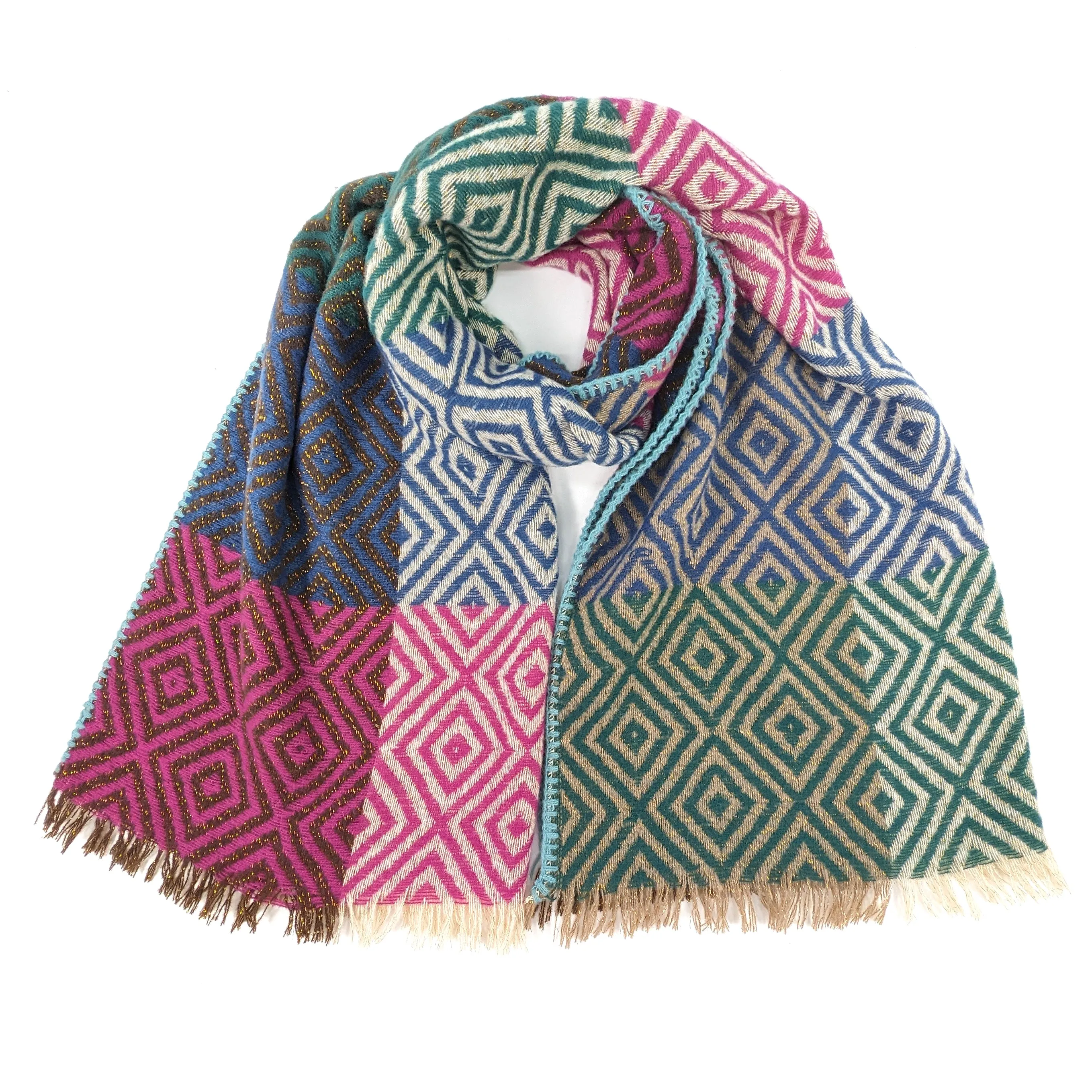 Nevsha - Sparkling Diamonds Blanket Scarf (65x180cm) - Vibrant Colours