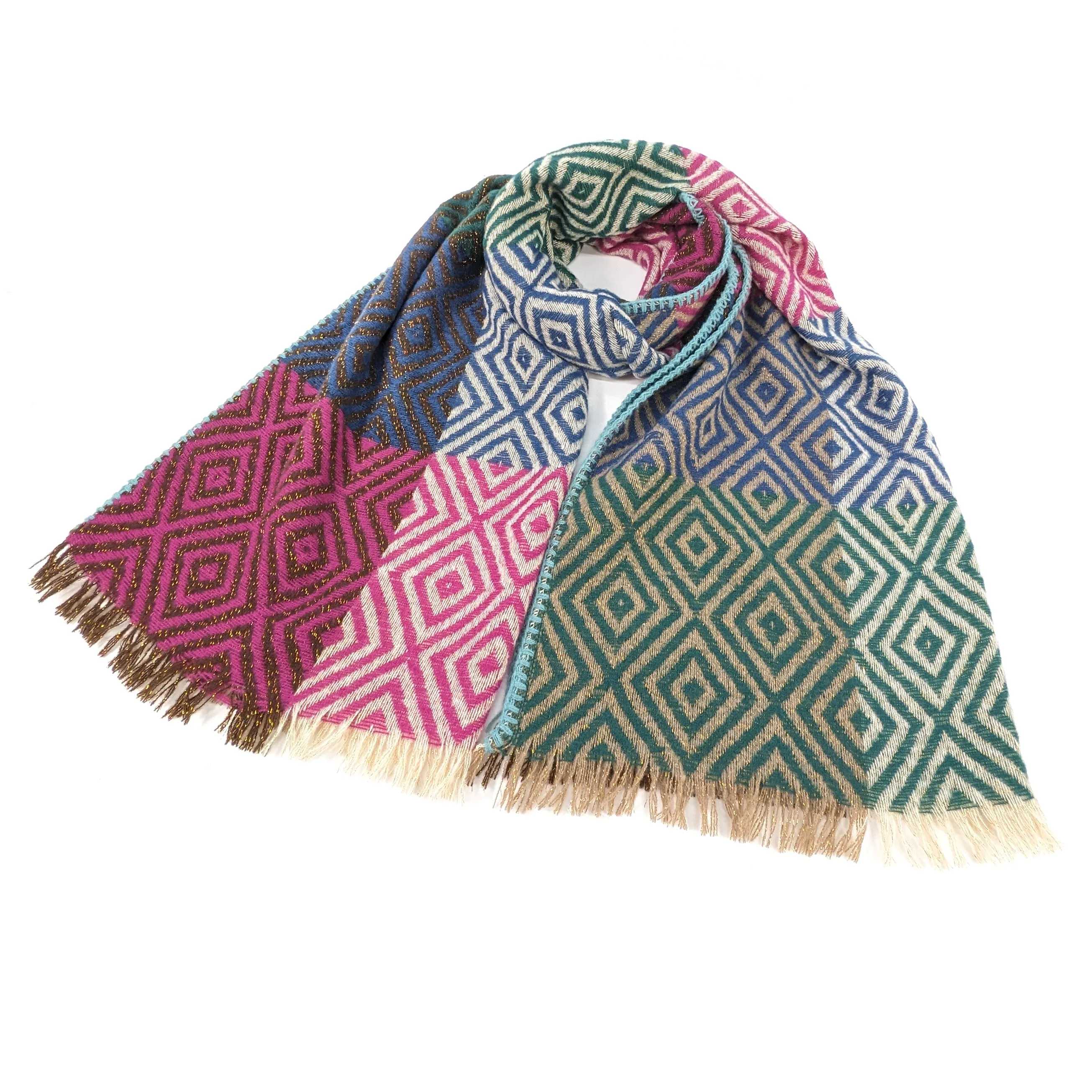 Nevsha - Sparkling Diamonds Blanket Scarf (65x180cm) - Vibrant Colours
