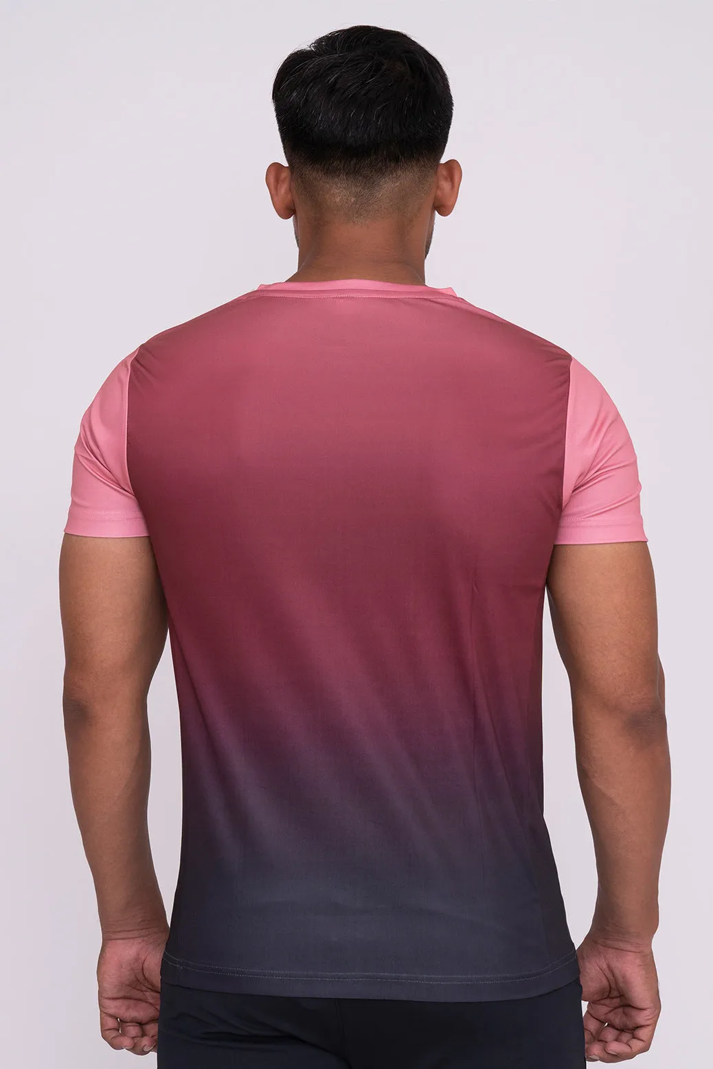 Ombrey Round Neck T-Shirt Peach