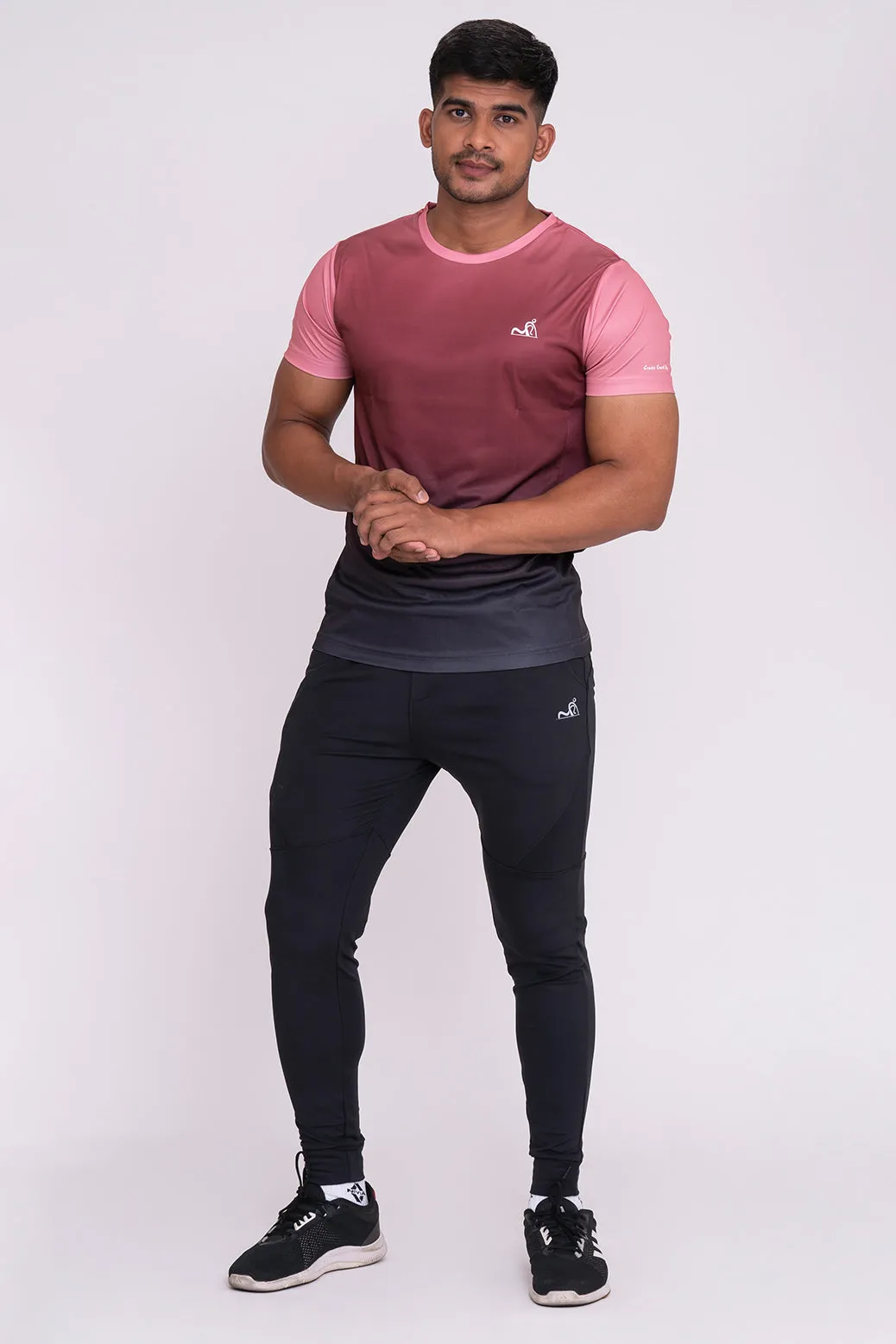 Ombrey Round Neck T-Shirt Peach