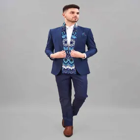 PAKISTAN BRAND SCARF AND POCKET SQUARE SET -  CIRCULAR MANDALA