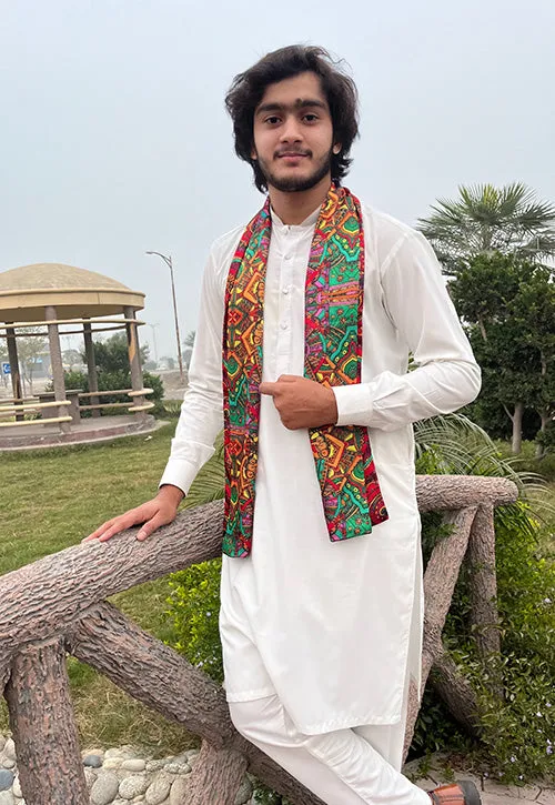 PAKISTAN BRAND SCARF FOR MEN -  SEAMLESS ABSTRACT