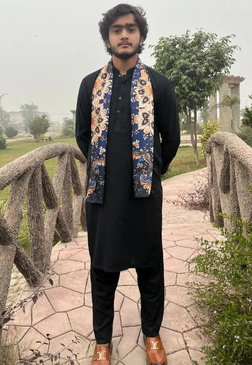 PAKISTANI BRAND SCARF FOR MEN - VIBRANT STAINED