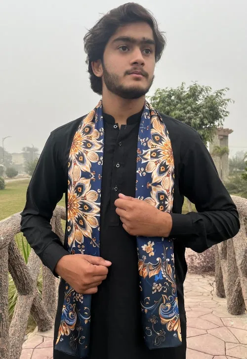PAKISTANI BRAND SCARF FOR MEN - VIBRANT STAINED
