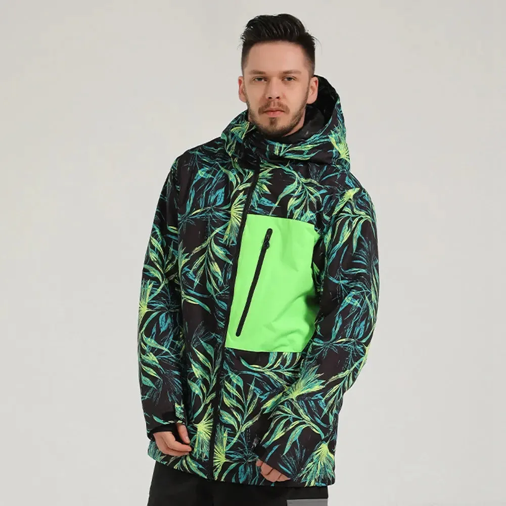 Plus Size Waterproof Men Snow Ski Cargo Jacket Outdoor Snowwear