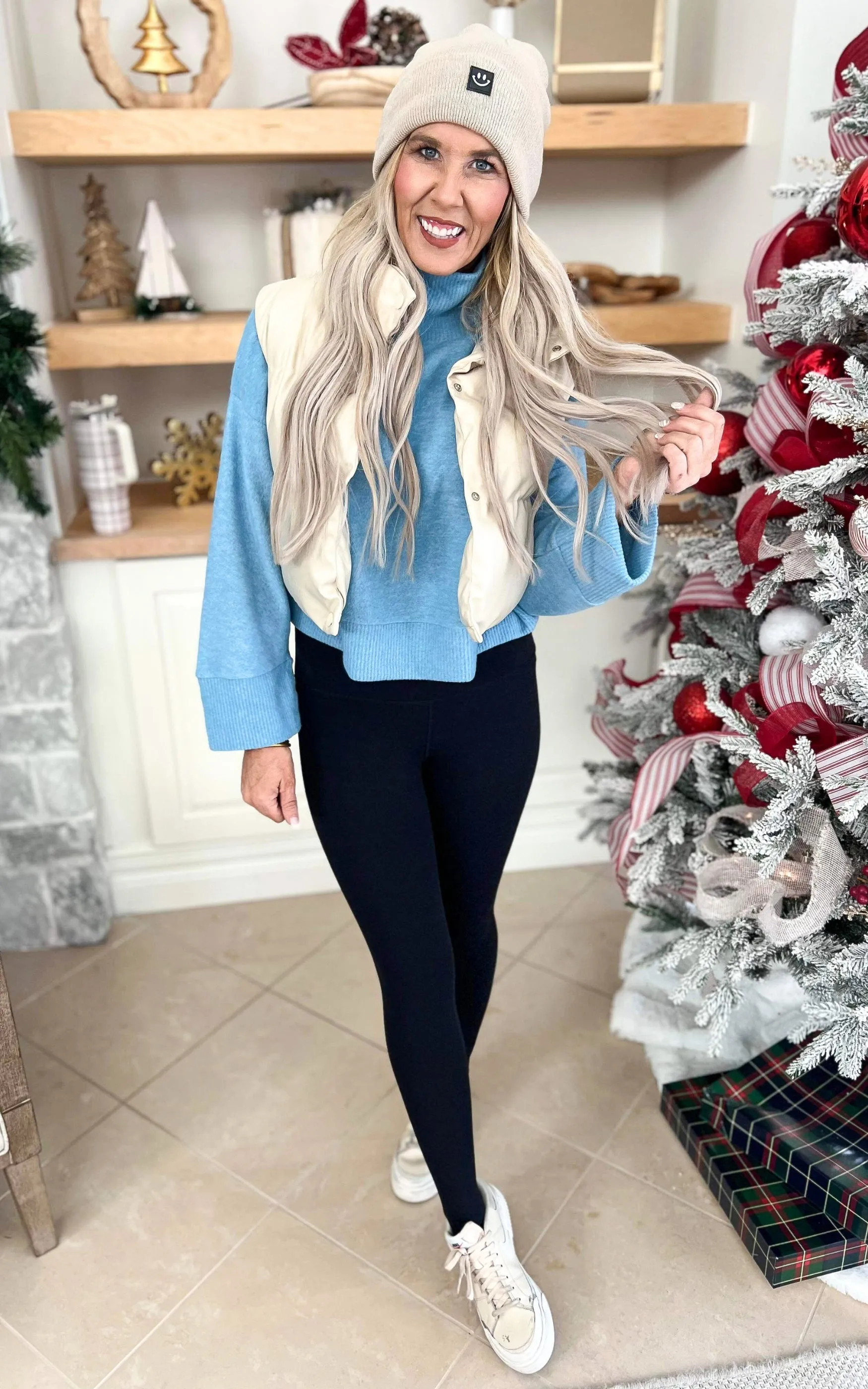 Powder Blue Super Soft Turtleneck Sweater - Final Sale