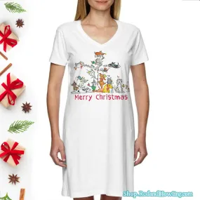 "Merry Christmas" Nightshirt: Size: S/M