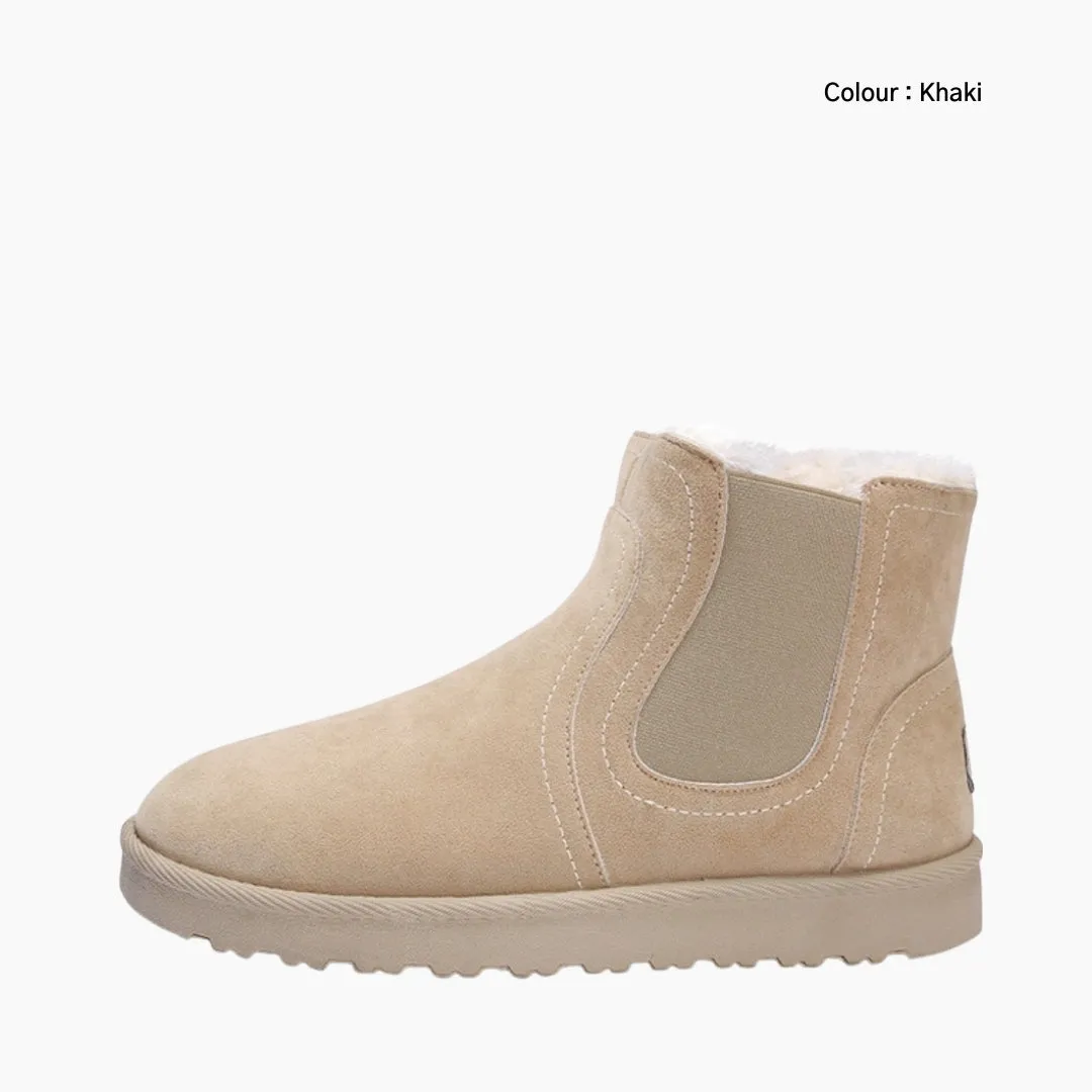 Round Toe, Slip-On : Winter Boots for Women