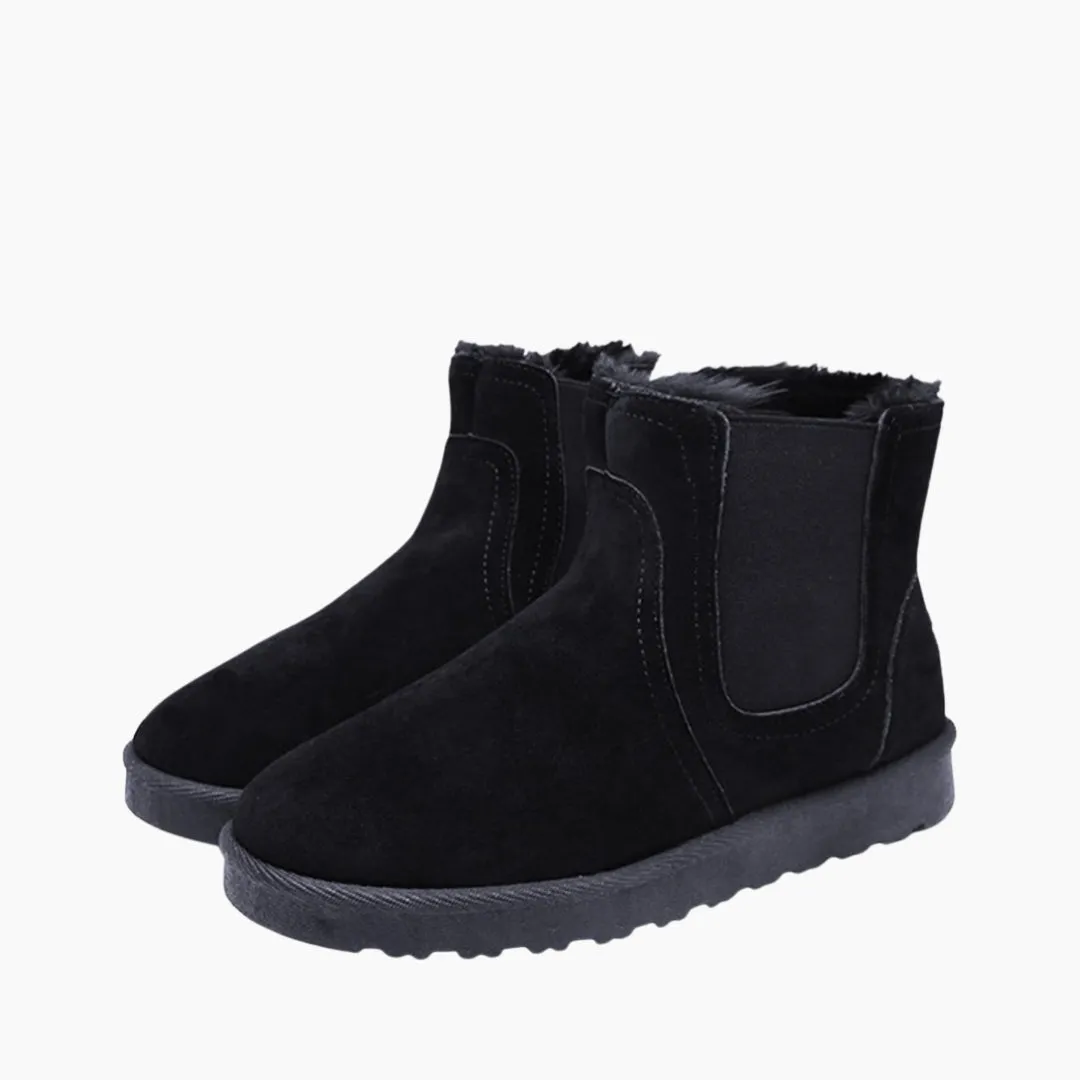 Round Toe, Slip-On : Winter Boots for Women