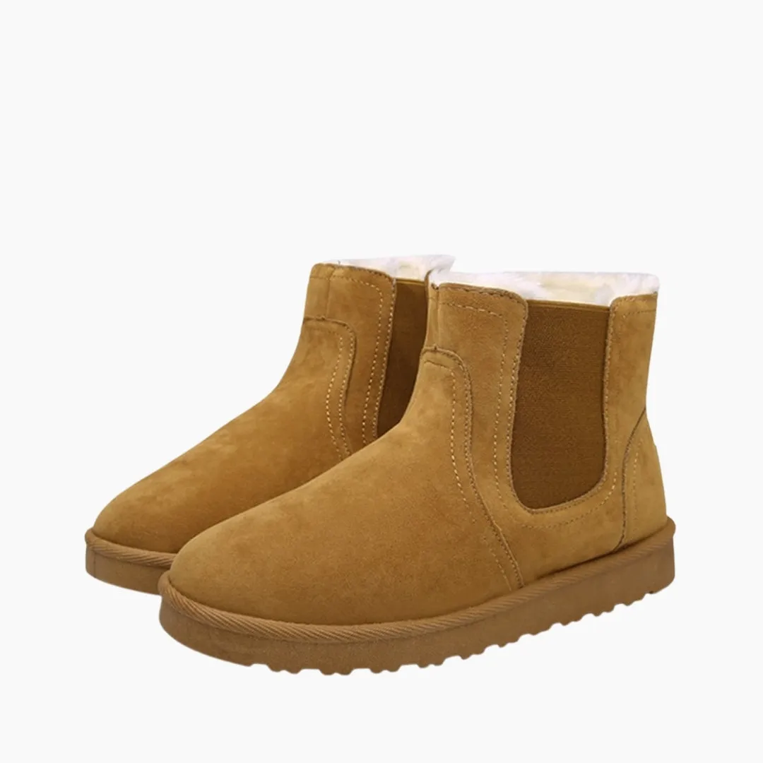 Round Toe, Slip-On : Winter Boots for Women