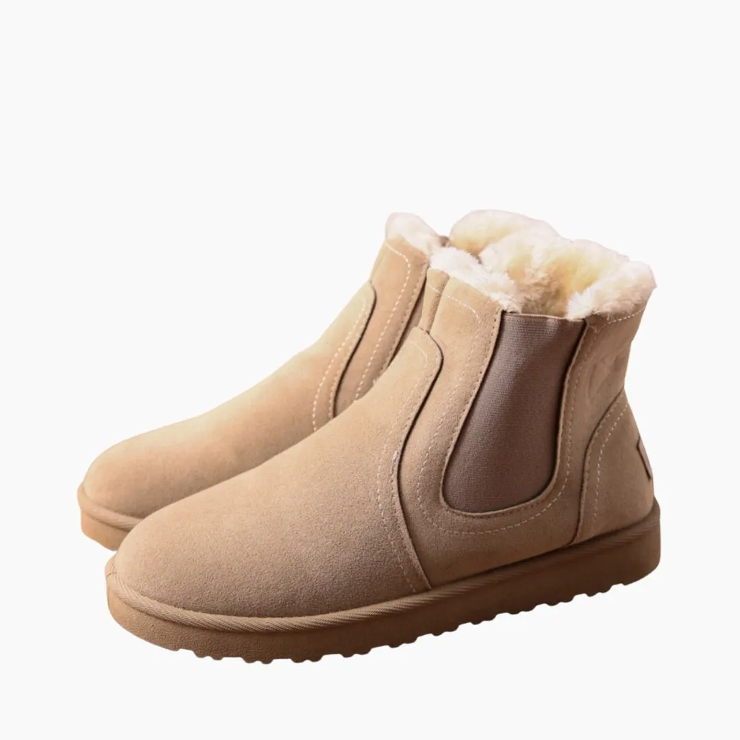 Round Toe, Slip-On : Winter Boots for Women