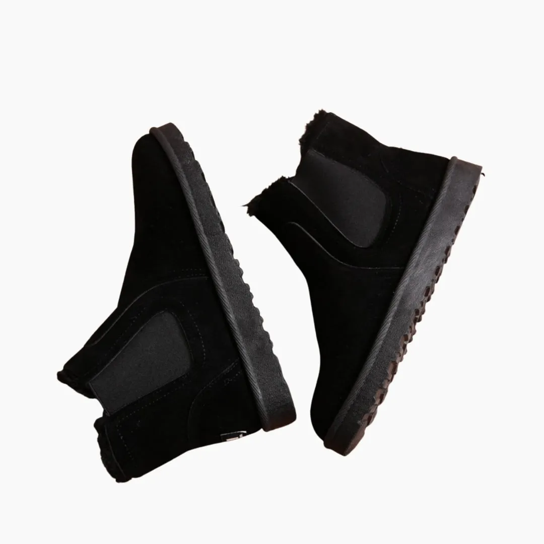 Round Toe, Slip-On : Winter Boots for Women