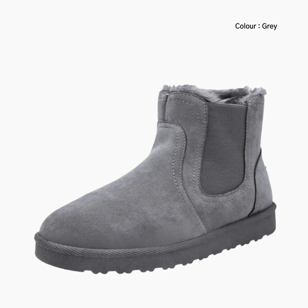 Round Toe, Slip-On : Winter Boots for Women