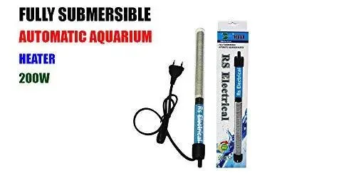 RS Electrical 200 W Automatic on Off Facility Aquarium Glass Heater
