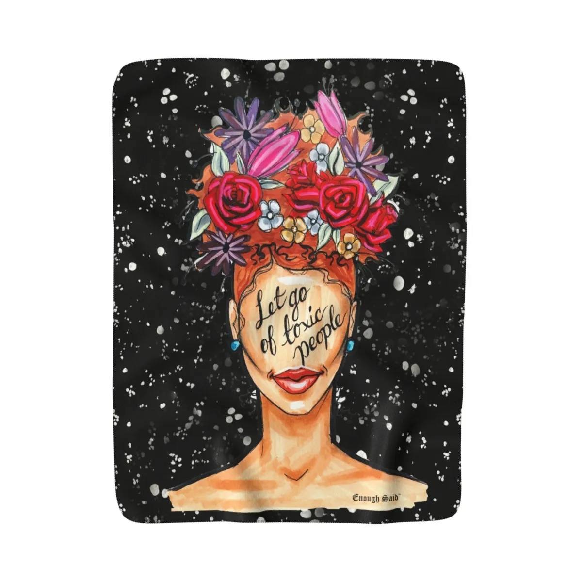 Sherpa Fleece Blanket - Let go of Toxic People