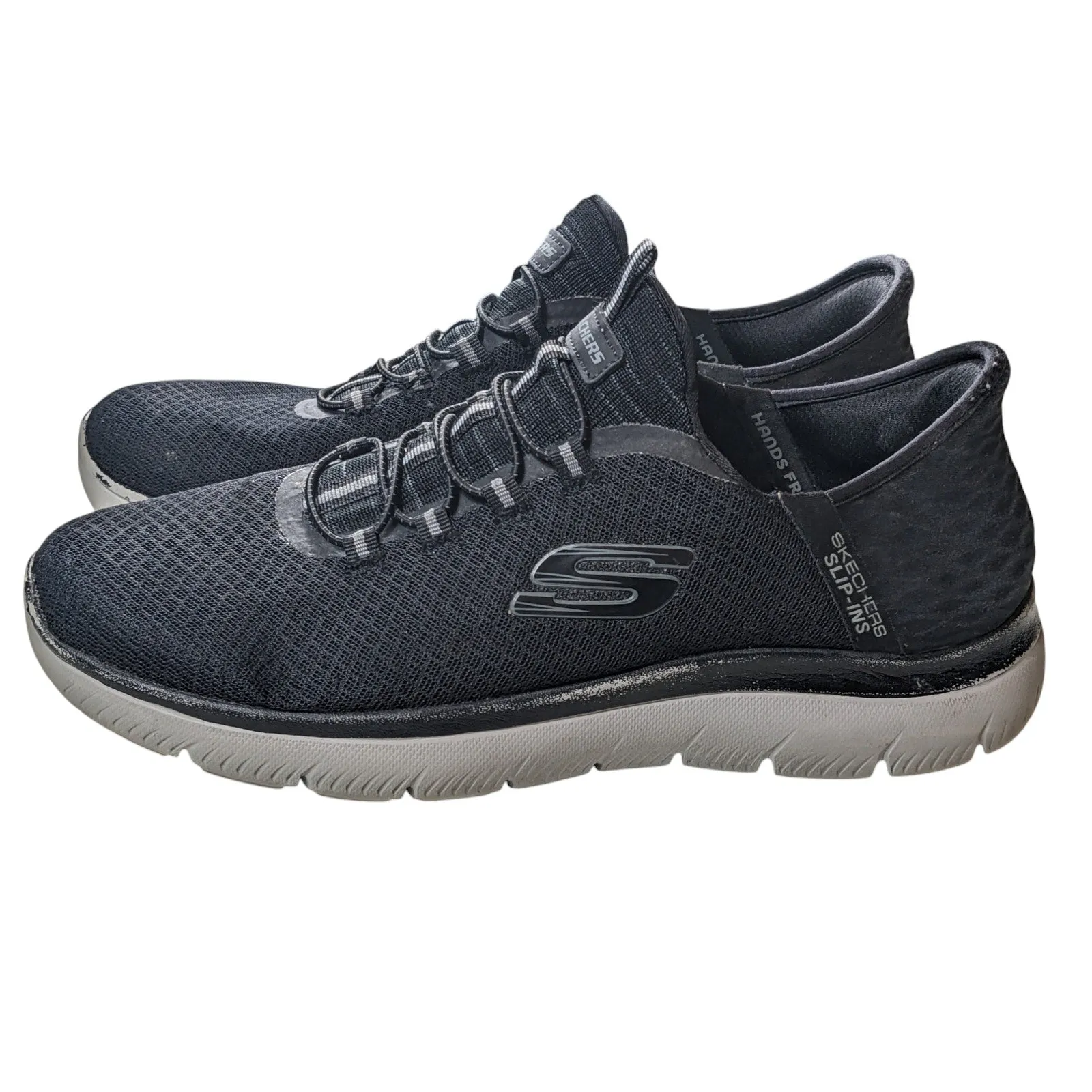 Skechers Slip Ins Shoes Men 10 Hand Free Athletic Sneakers Comfort Walking Light