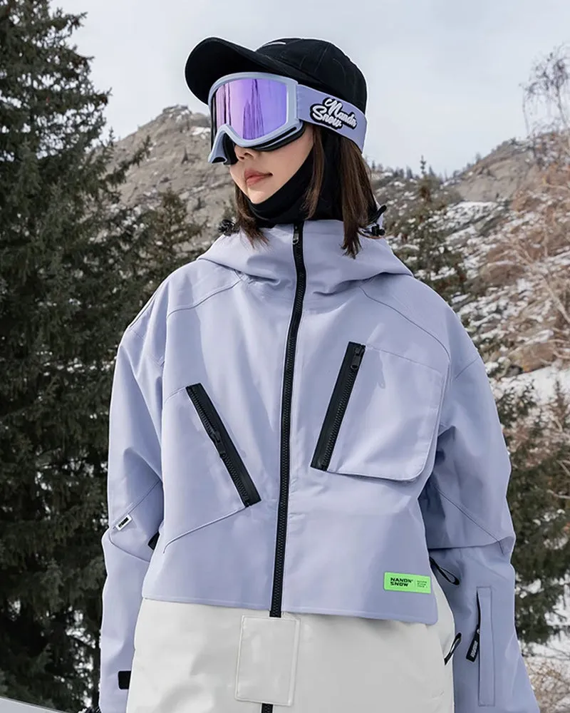 Ski Wear Color Block Snow Outfits Unisex Ski Jacket