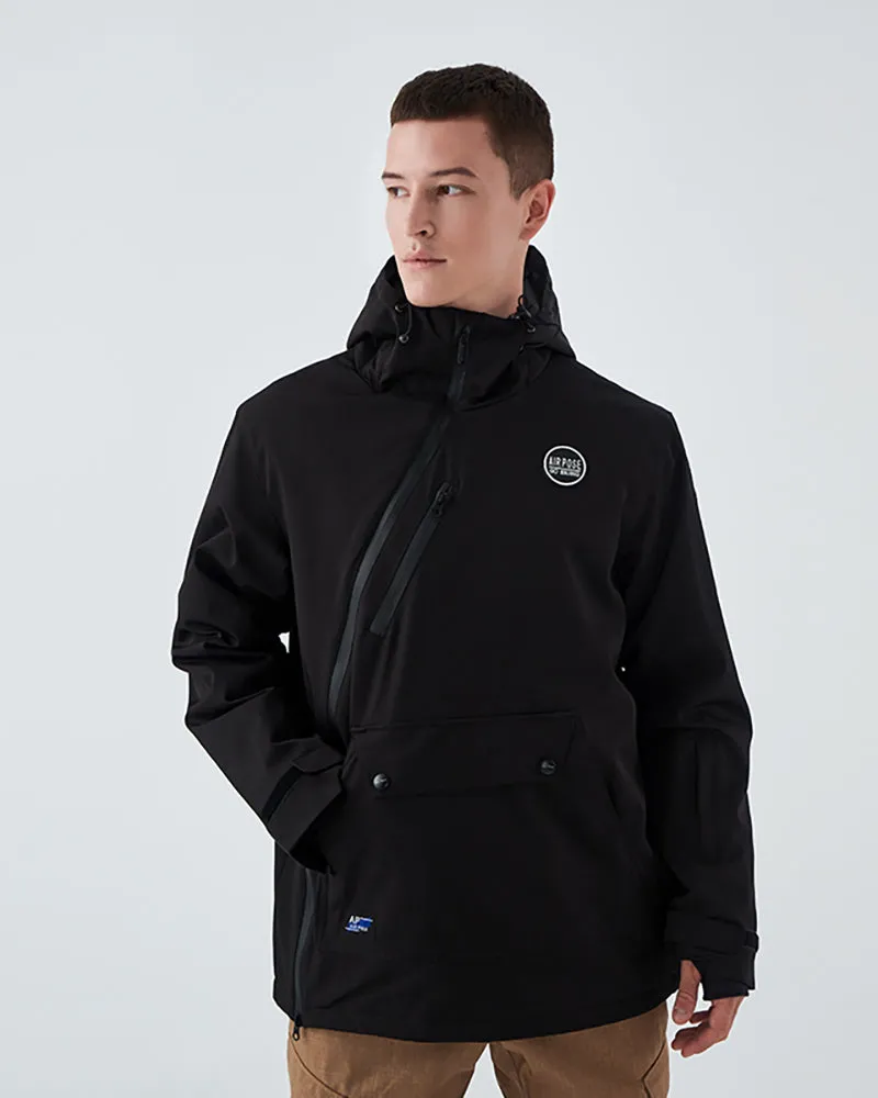 Ski Wear Diagonal Zipper Unisex Windproof Ski Jacket