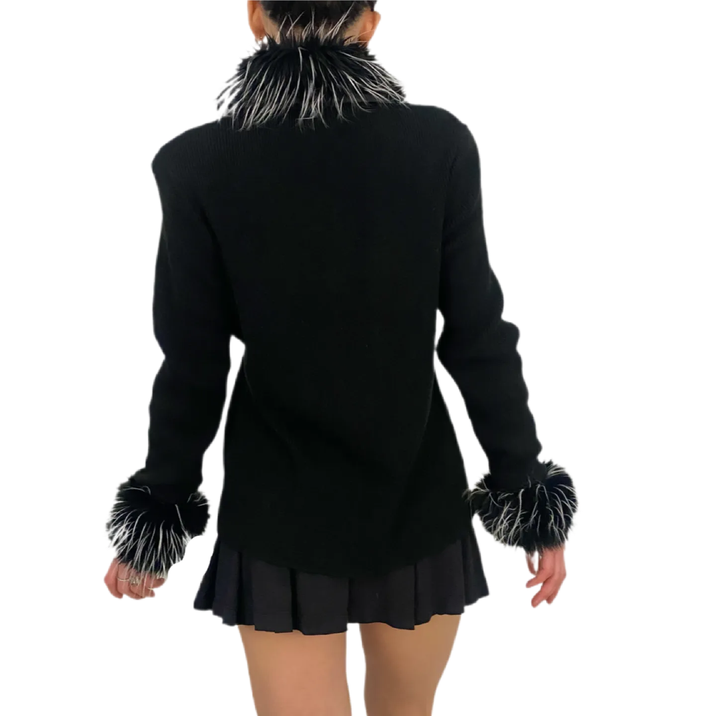 Soft Faux Fur Zip-Up (M)