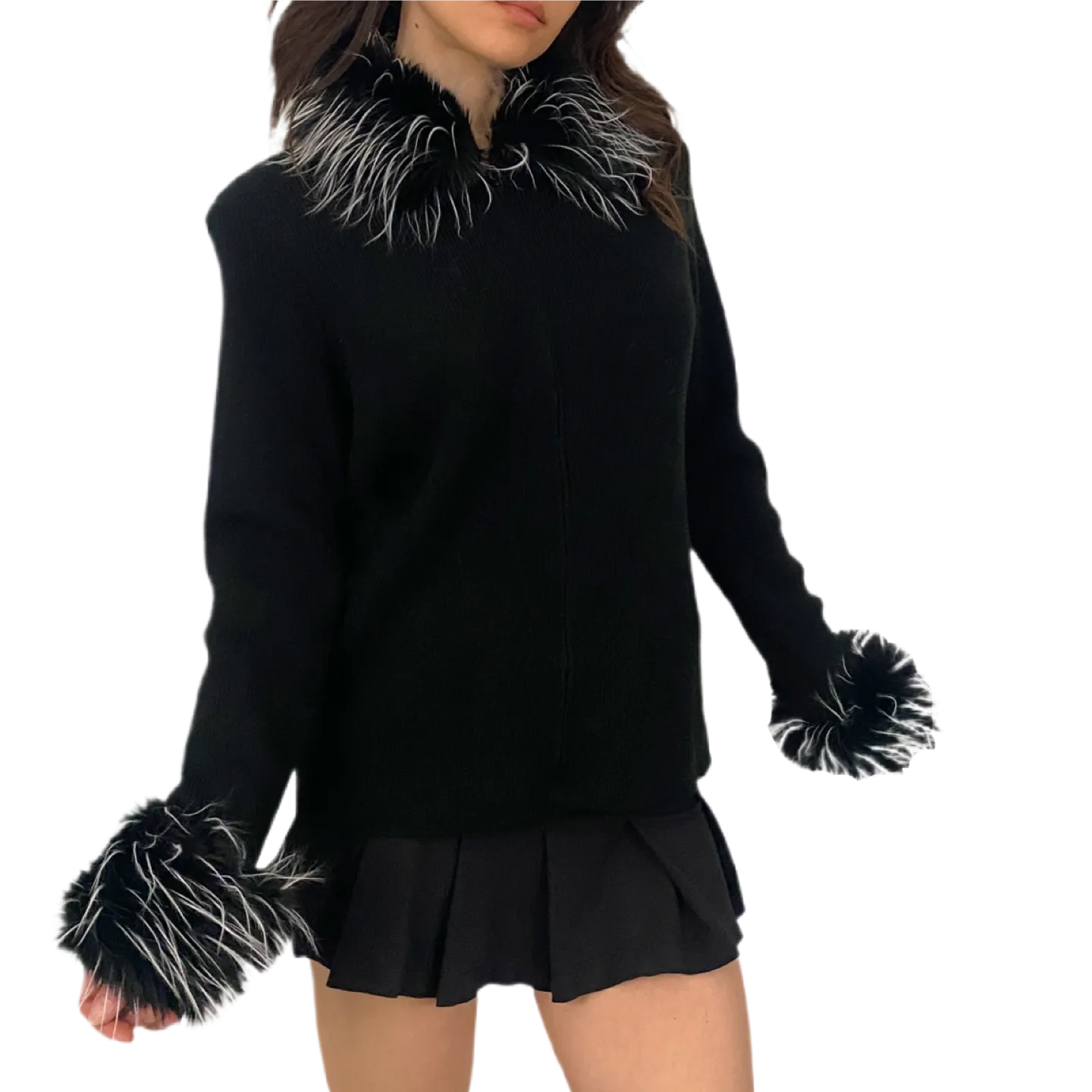 Soft Faux Fur Zip-Up (M)