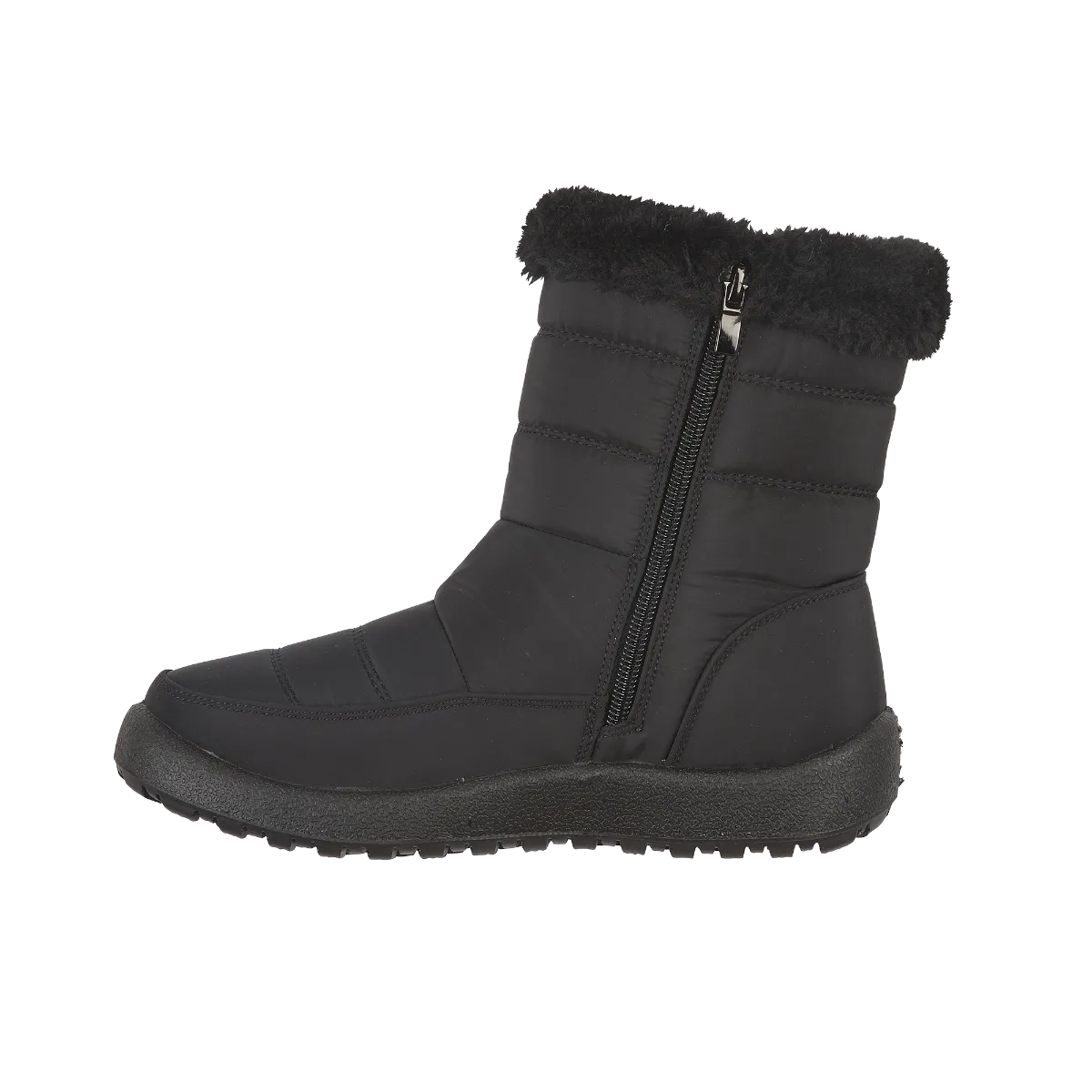 SPRUCE Ladies fleecy ankle boot with touch and close strap winter snow boots
